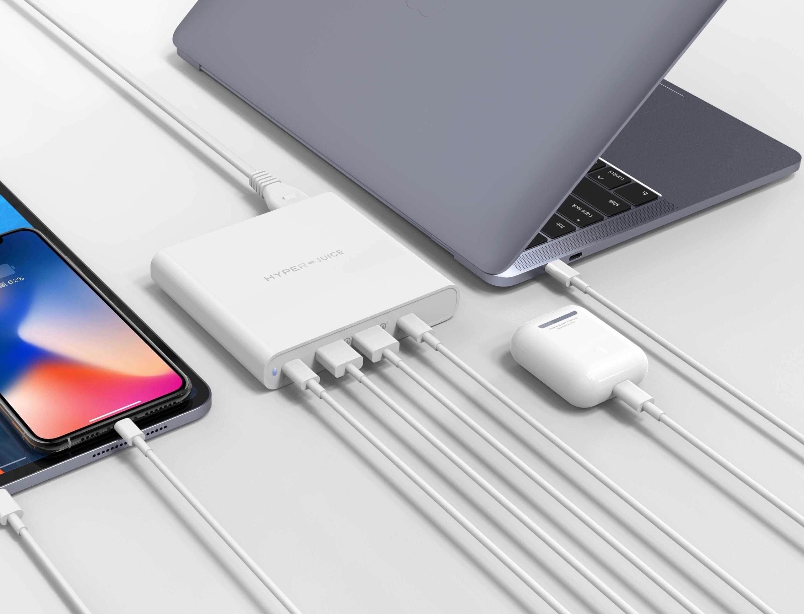 Hyperjuice 87w dual usb-c /qc4.0 tích hợp usb-a qc3.0