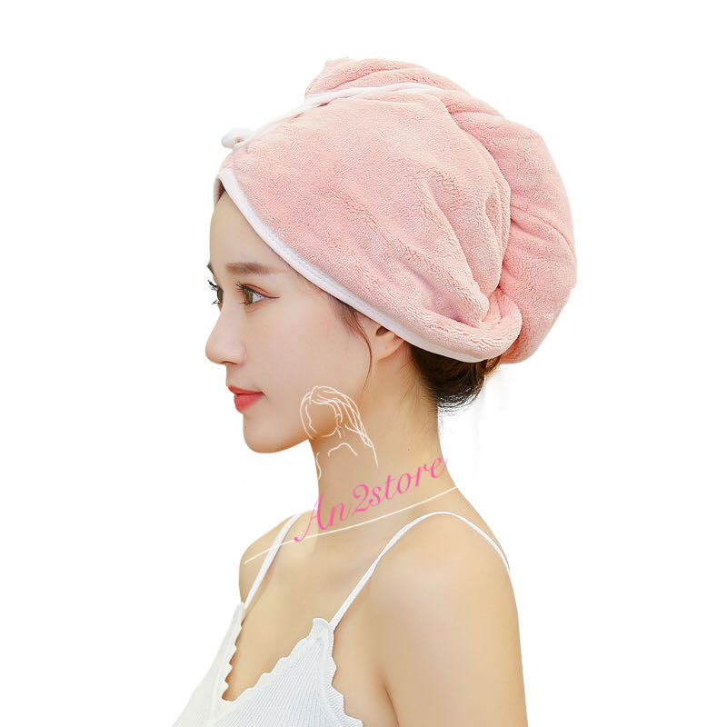 Khăn quấn khô tóc [🔥SIÊU THẤM🔥] - khăn lau đầu ủ tóc khô siêu nhanh - loại dày