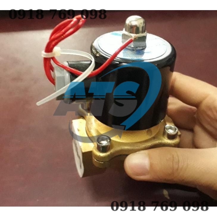 Van điện từ phi 27mm-220V-thường đóng van khóa mở nước bằng điện phi 27mm