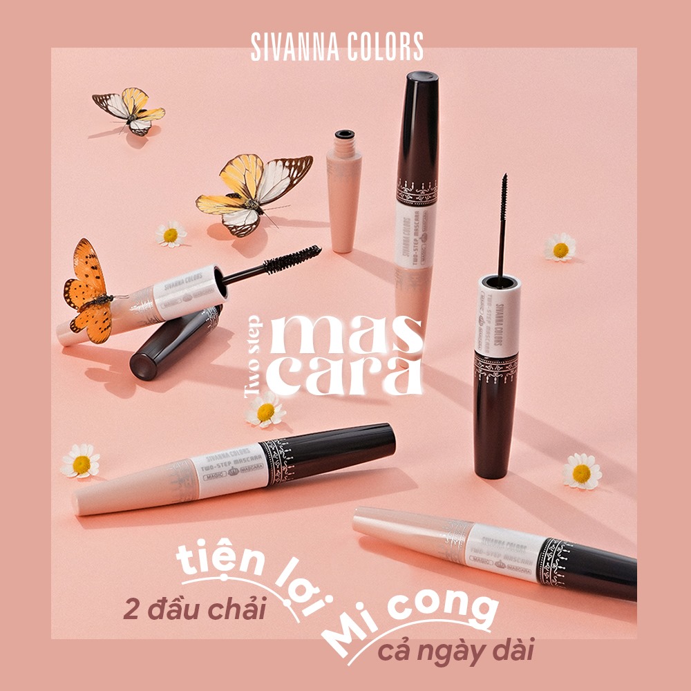 Mascara 2 đầu dài và dày mi, chóng nước Sivanna 6X HF891 Max Waterproof