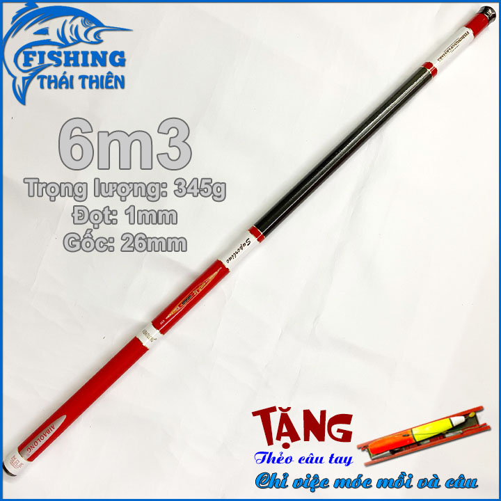 Cần câu tay carbon Superline 6m3