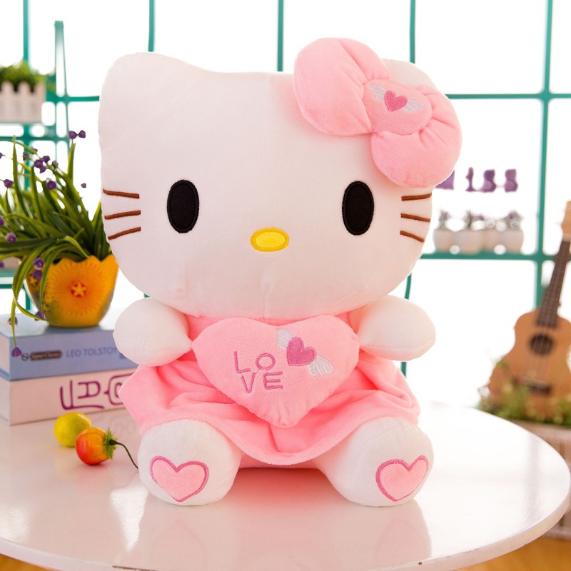 Gấu bông mèo Hello Kitty được yêu thích bằng sự đáng yêu và độc đáo của nó. Hãy xem hình ảnh của một chiếc gấu bông này và nhìn thấy sự quý phái của nó. Sẽ thật tuyệt vời nếu nó là một món quà dành cho những ai yêu thích Hello Kitty.