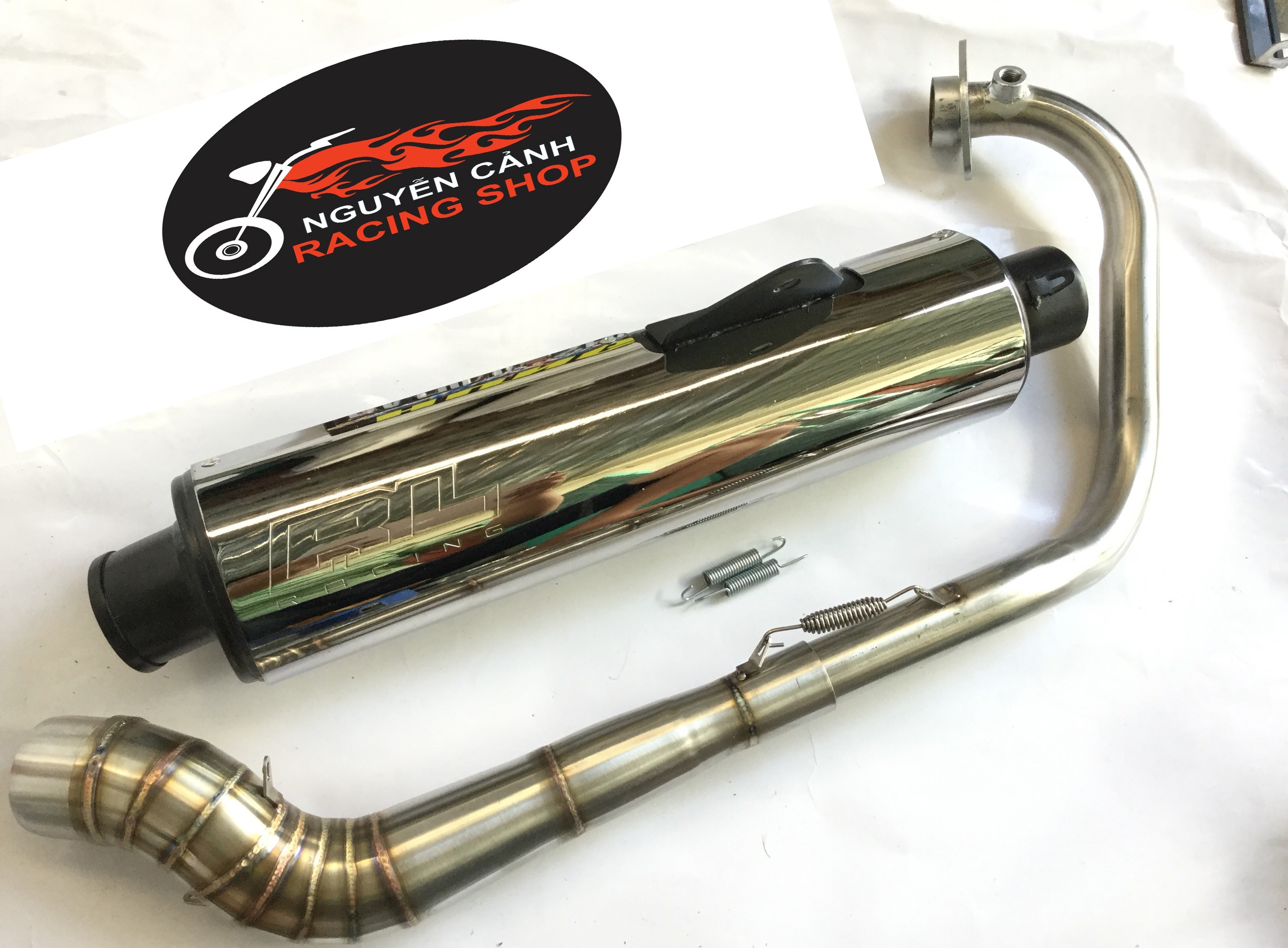 Pô Tăng CBR Satria + Raider Fi + GSX - Cổ 2 Khúc đá cao