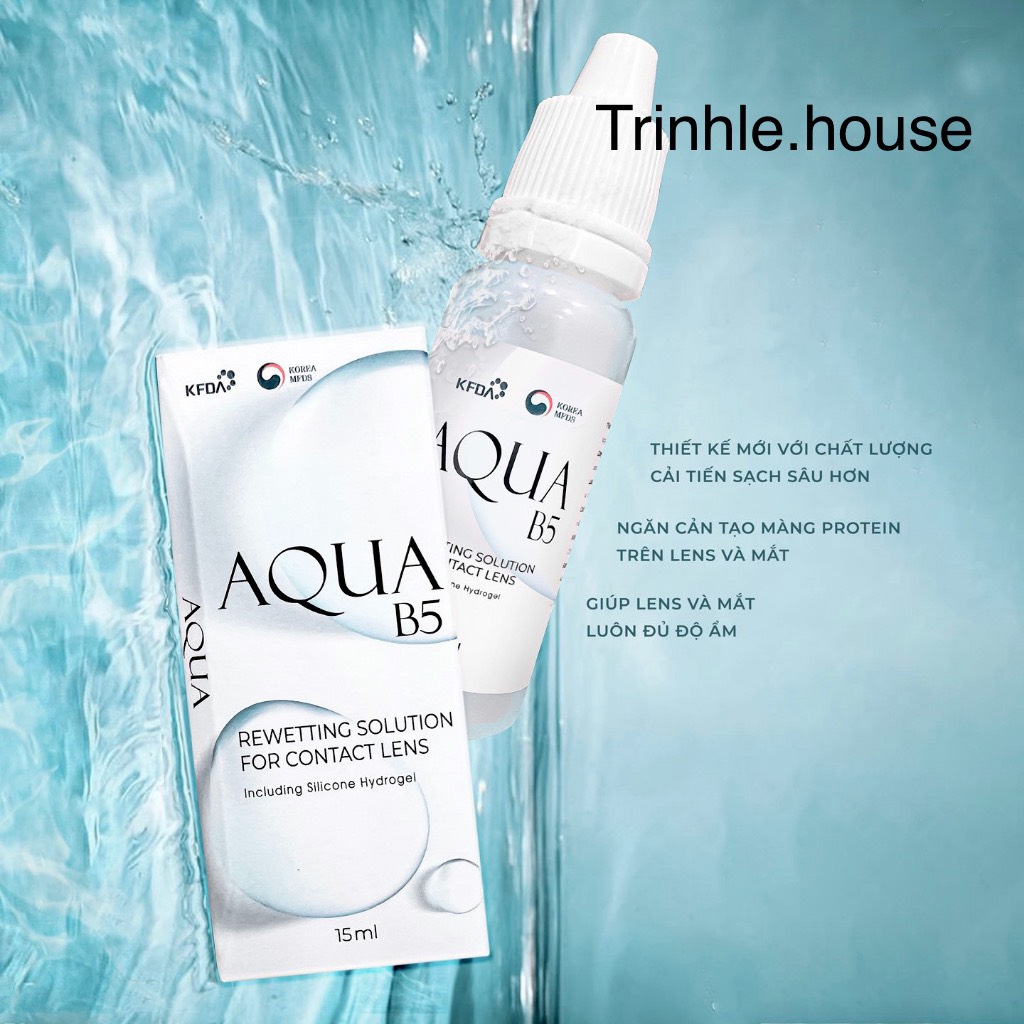 [HCM]Nước nhỏ mắt lens AQua B5 15ml khi mang kính áp tròng Hàn Quốc date 2025