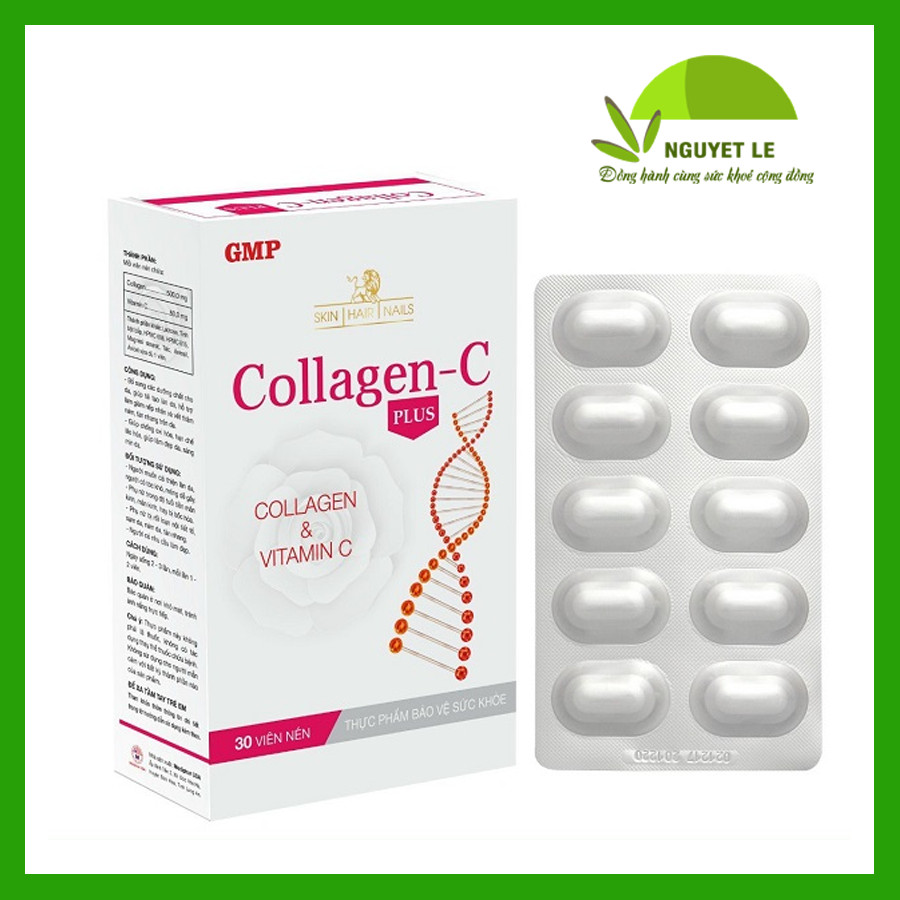 Viên uống Collagen-C plus bổ sung collagen và vitamin C chống oxy hoá