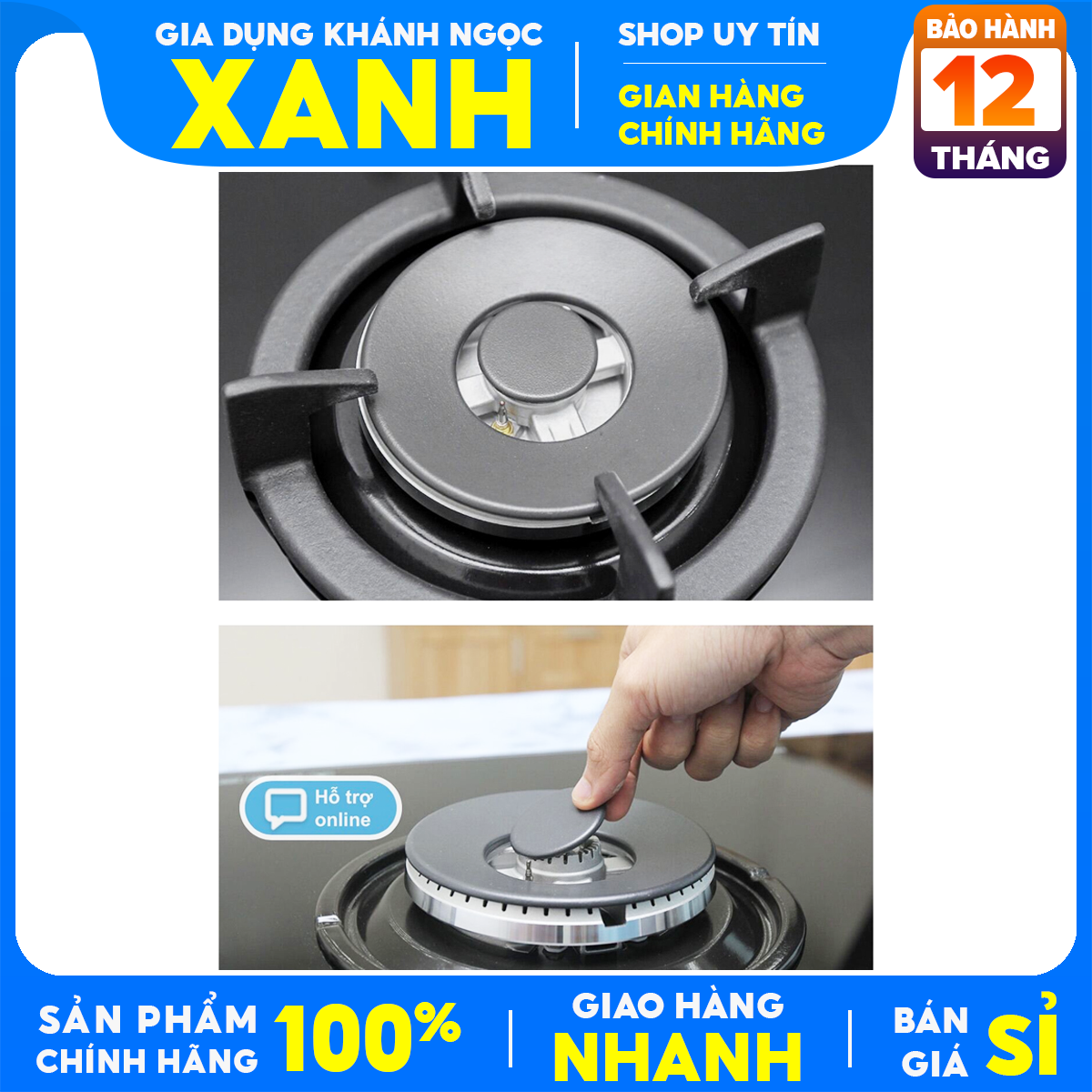 Mâm chia lửa bếp gas Âm Electrolux EGT7627CK, EGT7637CK, EGT7627EG, EGT8028CK, EGT9637CK - đầu đốt bếp gas