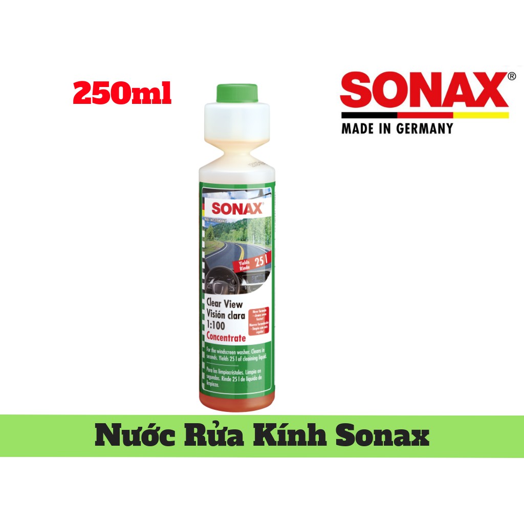 Nước rửa làm sạch và trong kính lái xe sonax clear view 1:100 371141