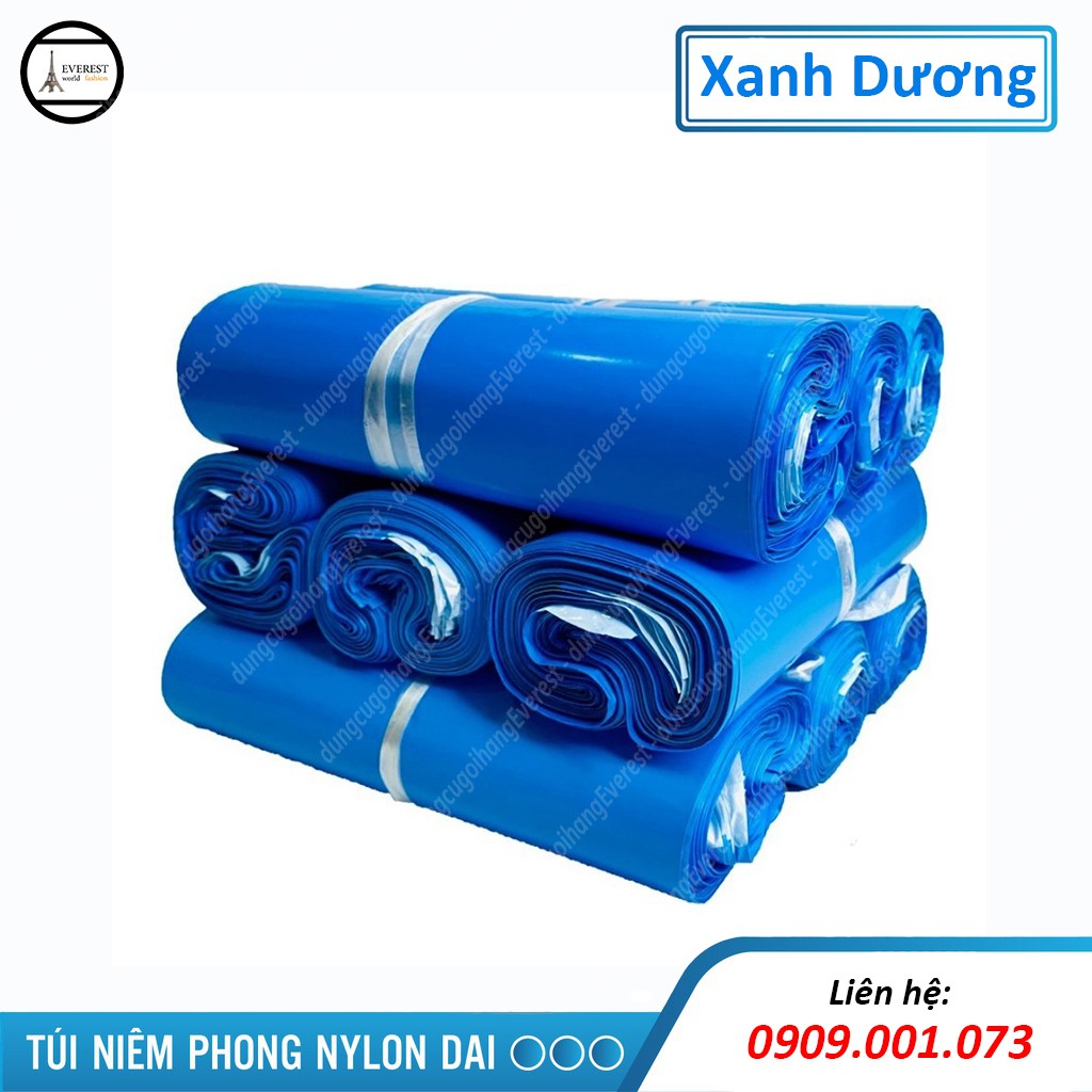 [HCM][1 kg] Túi gói hàng niêm phong túi nilon PE màu Xanh Dương lớp keo dán siêu tiện lợi hàng có sẵn nhiều size
