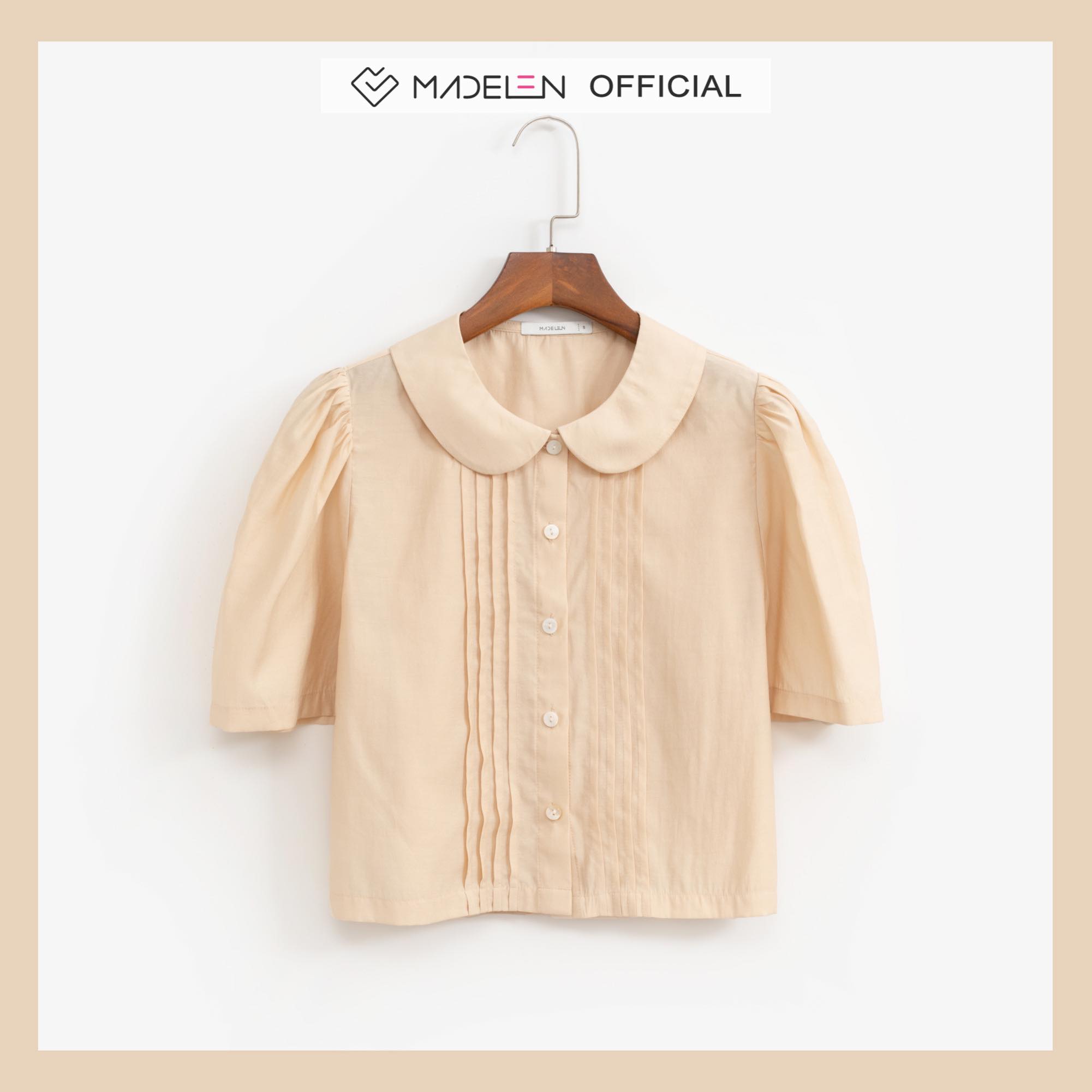 Sơ Mi Croptop Cổ Sen Madelen