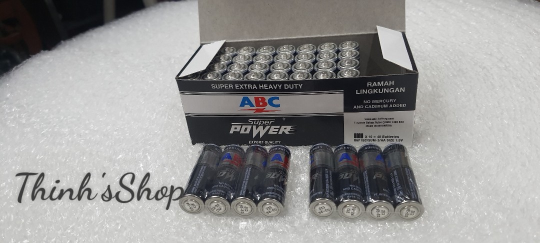 Bộ 2 vỉ pin tiểu aa 1.5v abc made in indonesia