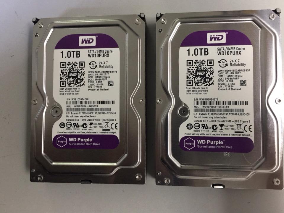 Ổ cứng HDD 1TB Western Purple cho camera bảo hành 24 tháng