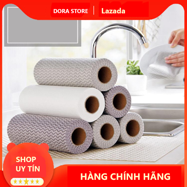 Khăn Giấy Cuộn Nhà Bếp Đa Năng LAU 1 LẦN SẠCH BÓNG SIÊU THẤM DẦU