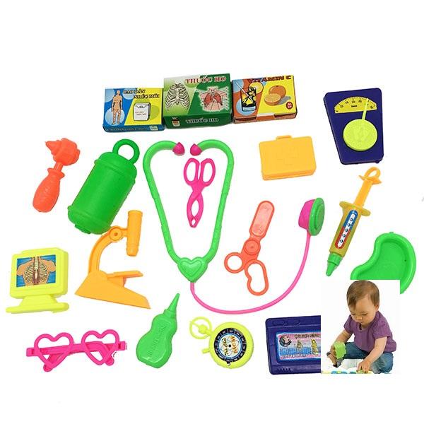 Bộ đồ chơi túi bác sĩ Đồng Sanh 18 món dụng cụ y tế bằng nhựa ( cho bé phát triển trí tuệ)