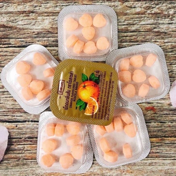 Kẹo cam vitamin c thái lan vỉ 24 hộp