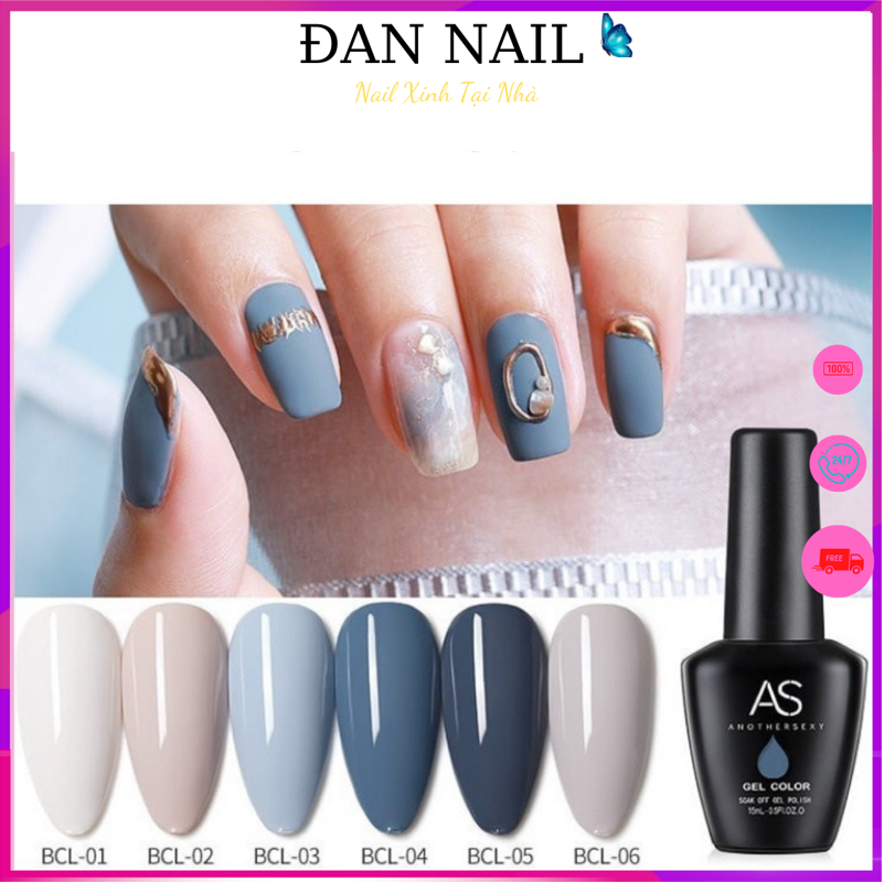Sơn gel as mã bcl chính hãng giá tốt - sơn móng tay sơn gel as mã bcl chai đen, chọn màu tự do