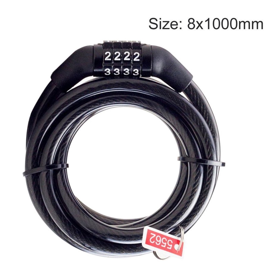 Ổ khóa số 4 số - dây khóa xe đạp