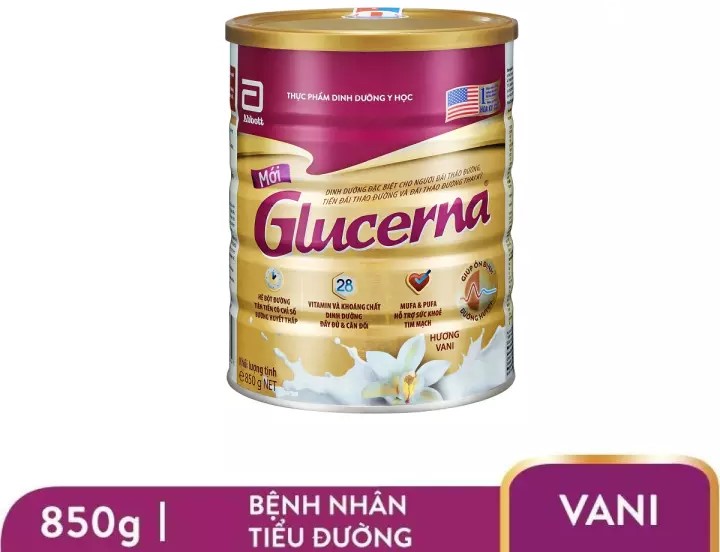 Sữa bột Abbott Glucerna Hương Vani 850gram công thức độc đáo và hệ dưỡng chất đặc chế Triple Care bổ sung dinh dưỡng