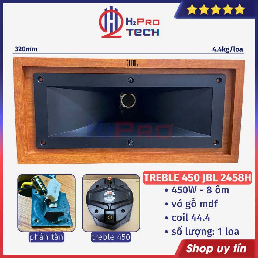 Loa Treble Kèn 350, 450 Jbl Thùng Gỗ, 450W Có Phân Tần Chống Cháy, Loa Siêu Tép Rời Sang Trọng, Đẳng Cấp - H2Pro Tech