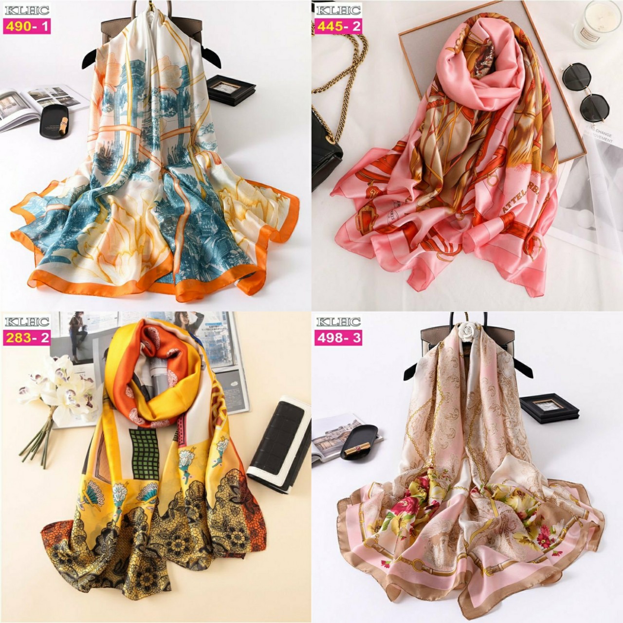 Khăn choàng lụa thời trang 1085 - thế giới khăn đẹp - giá sỉ