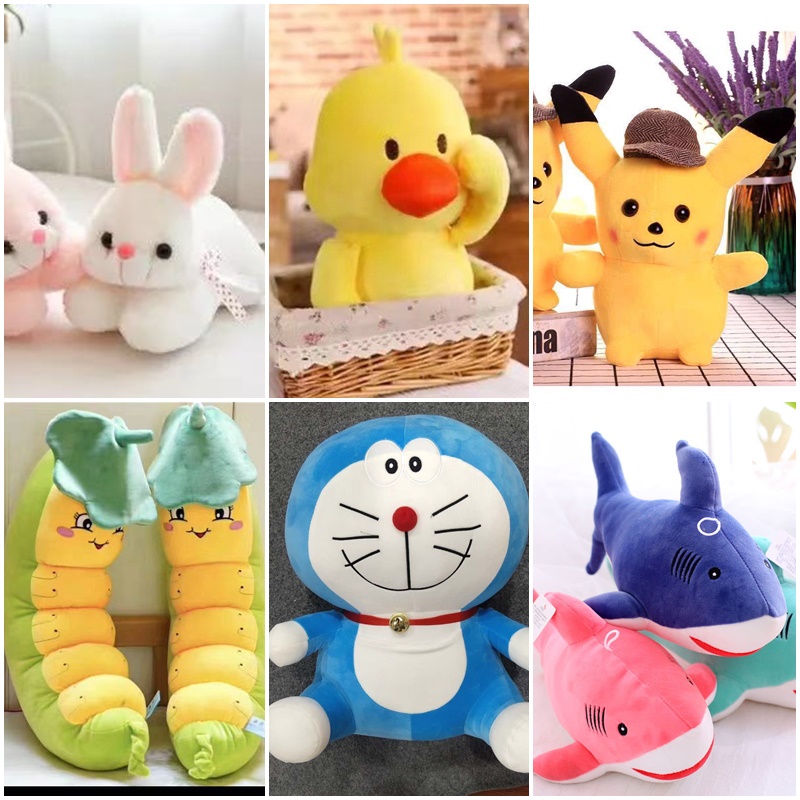 Gấu bông hình thú siêu mềm mịn 25-30cm