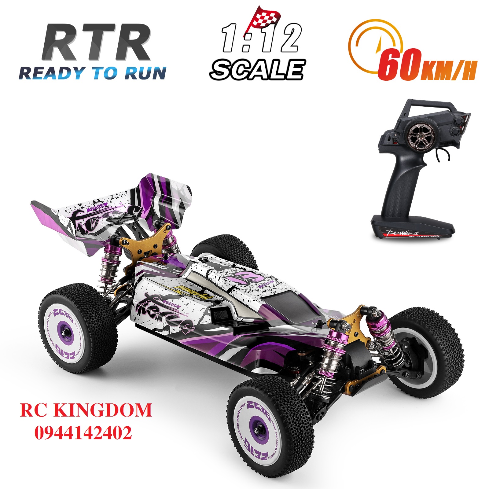 124019 Xe Đua Địa Hình Điều Khiển Từ Xa Tốc Độ Cao 60km/h Wltoys 124019