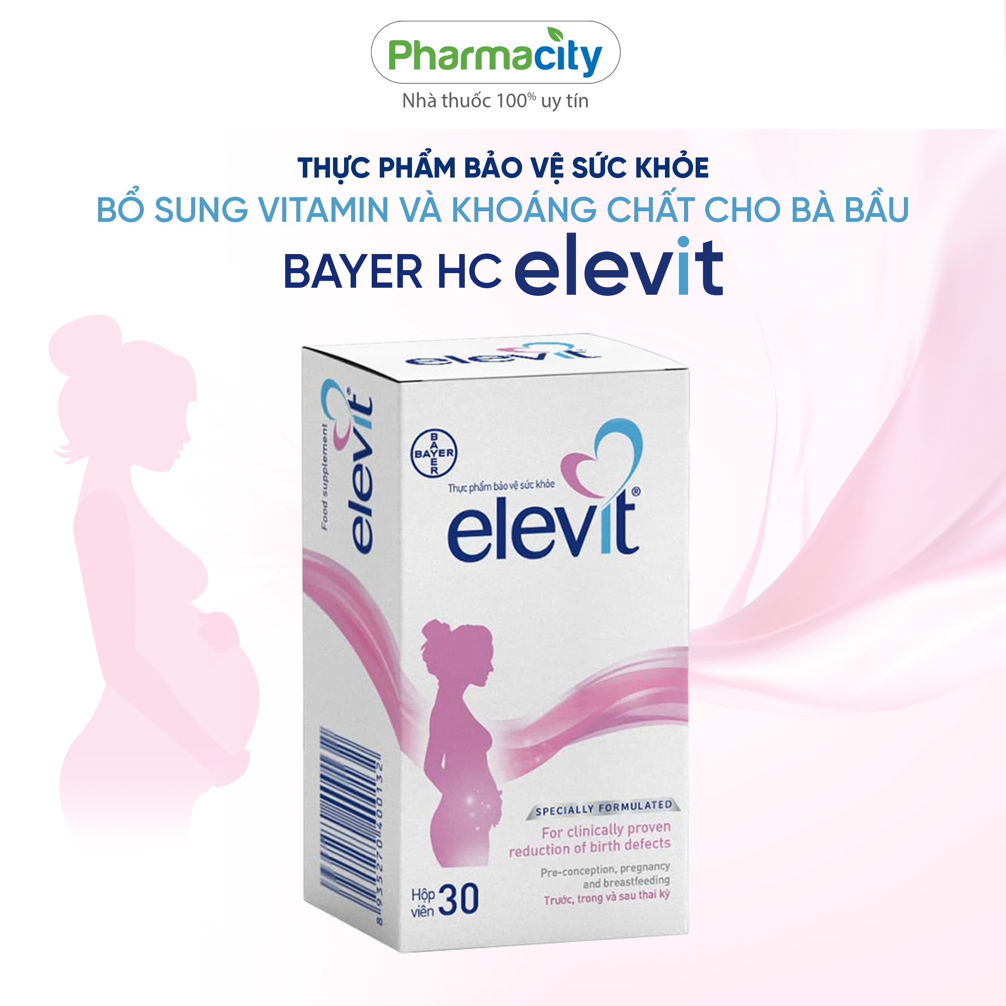 Bổ sung vitamin và khoáng chất cho bà bầu Bayer HC Elevit