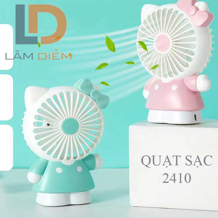 Quạt mini sạc usb có đèn led 2 chế độ siêu mát 2140