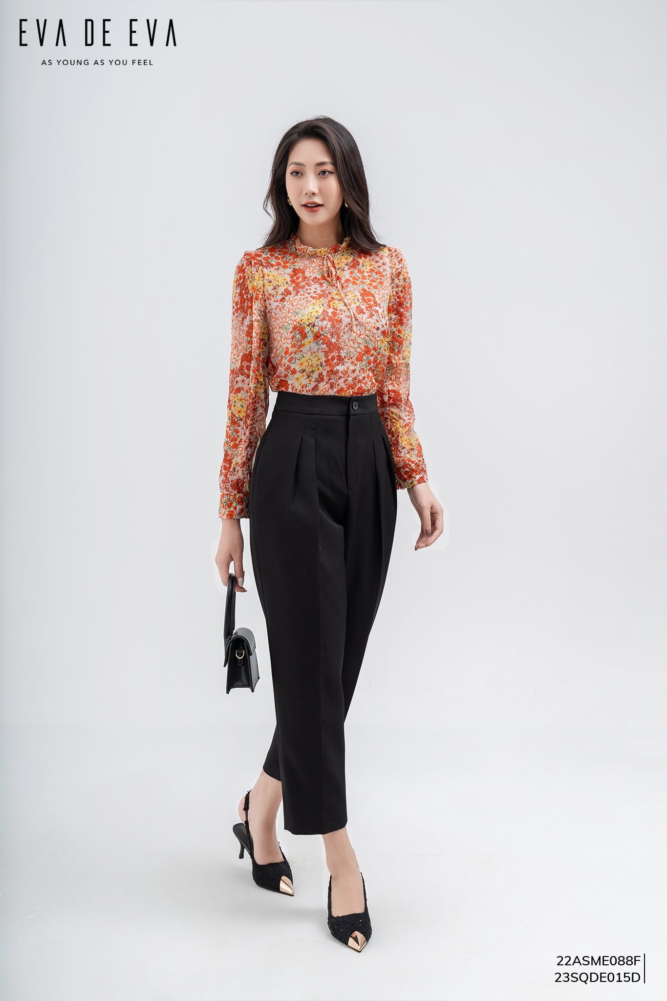 Quần baggy nữ dài qua mắt cá eva de eva 23sqde015d