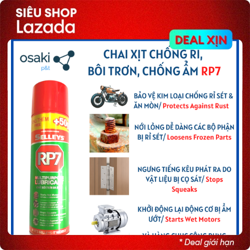 Chai Xịt Chống Rỉ, Bôi Trơn, Dầu Chống Rỉ Bôi Trơn RP7 350gr (493ml)