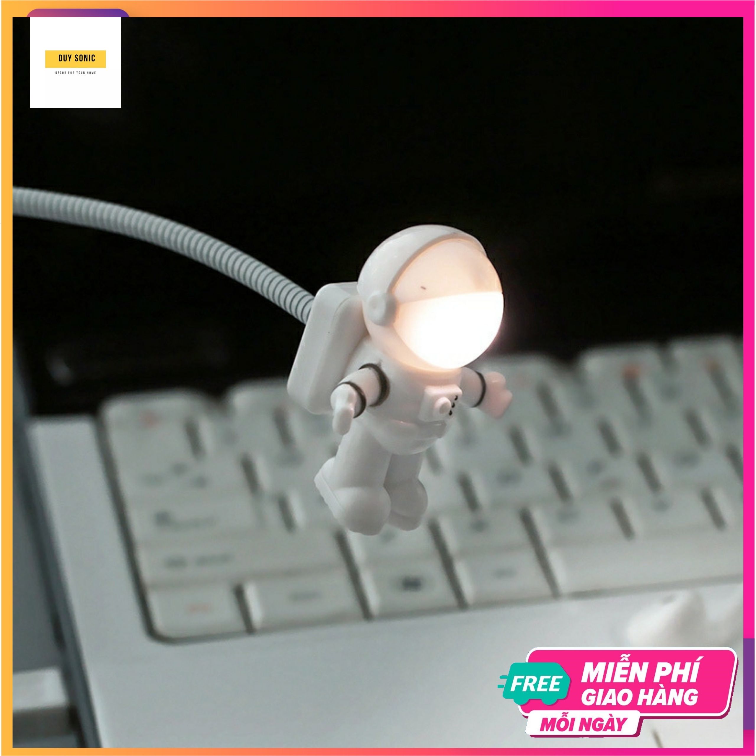 Đèn LED mini hình phi hành gia độc đáo cắm USB đèn ngủ dễ thương