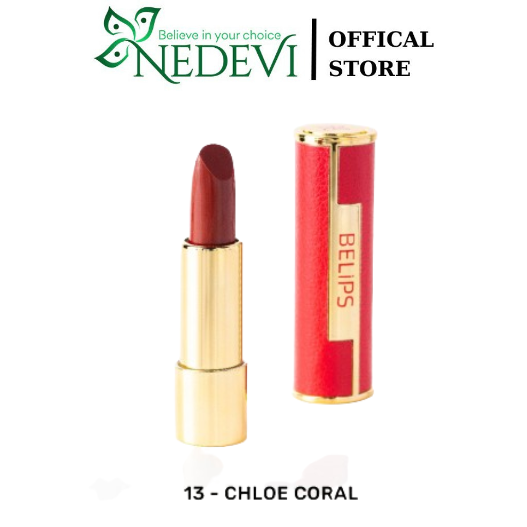 Son thỏi chloe coral, son lì belips sexy #13 lipstick 3,7g - nét đẹp việt cosmetic