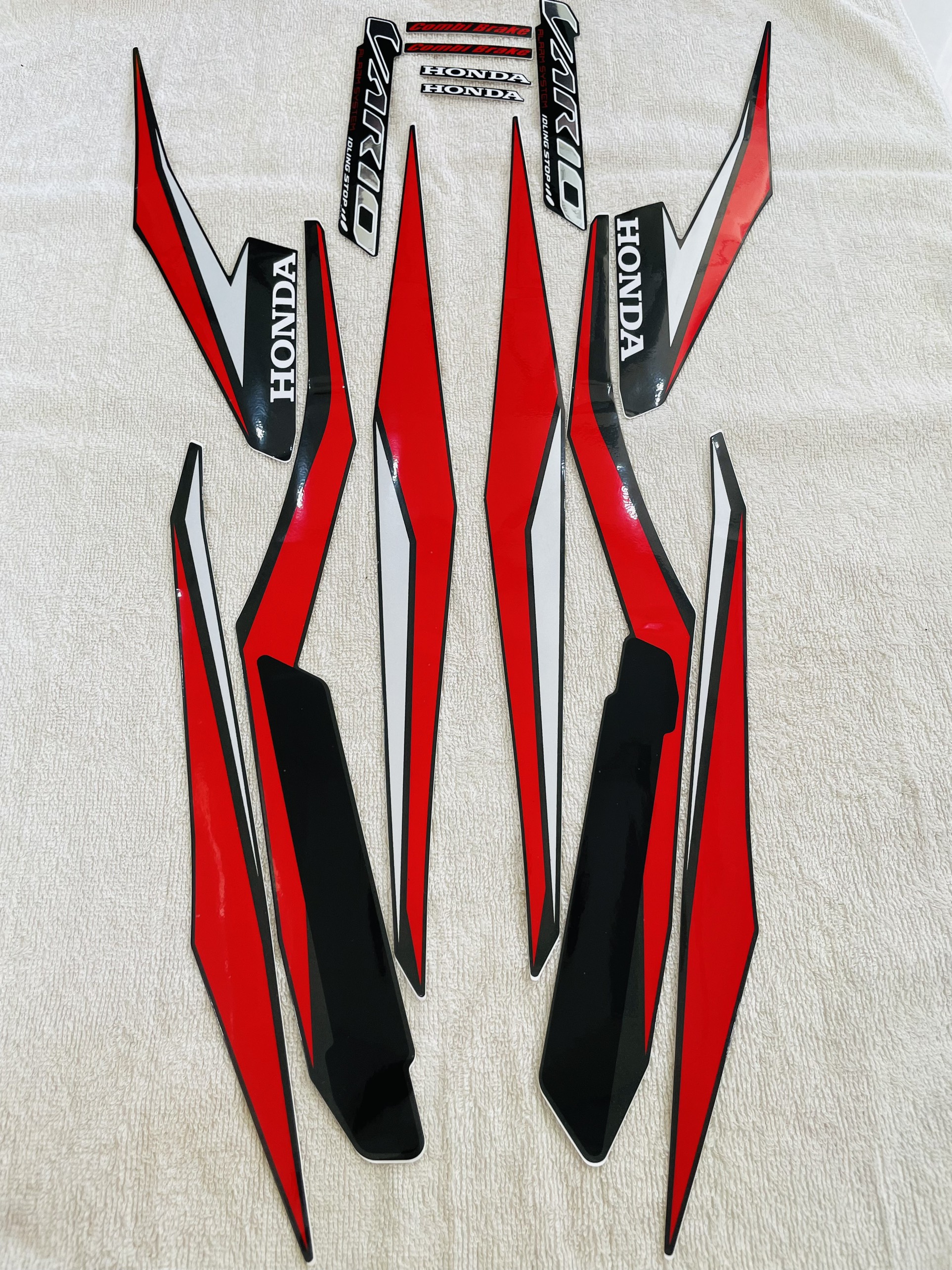 Bộ tem decal dán xe máy Honda Vario 150 đỏ đen zin thái siêu đẹp