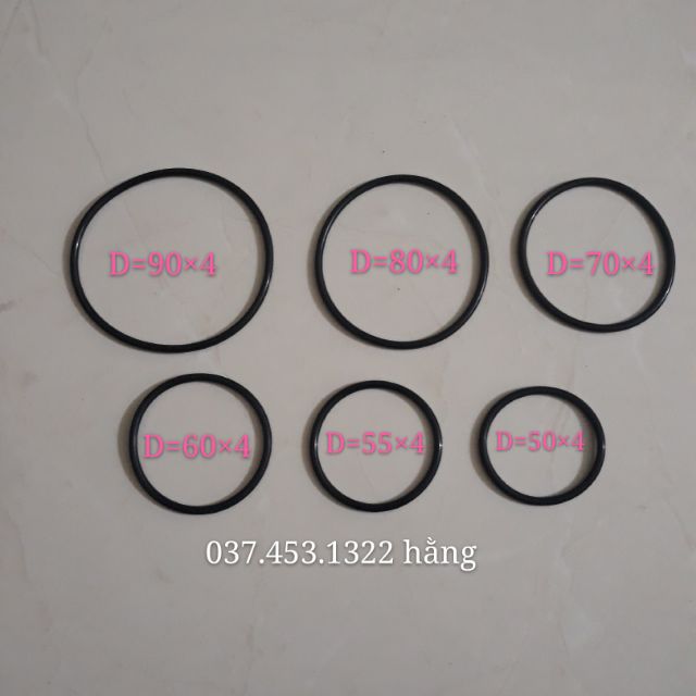 Gioăng cao su chịu nhiệt, chịu dầu từ D50 đến D90x4