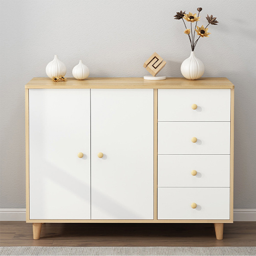 Tủ gỗ đầu giường 2 cánh, 4 ngăn kéo để đồ đa năng - Tủ gỗ đựng quần áo, mỹ phẩm, sách báo cao cấp decor trang trí nội thất phòng ngủ & quà cưới