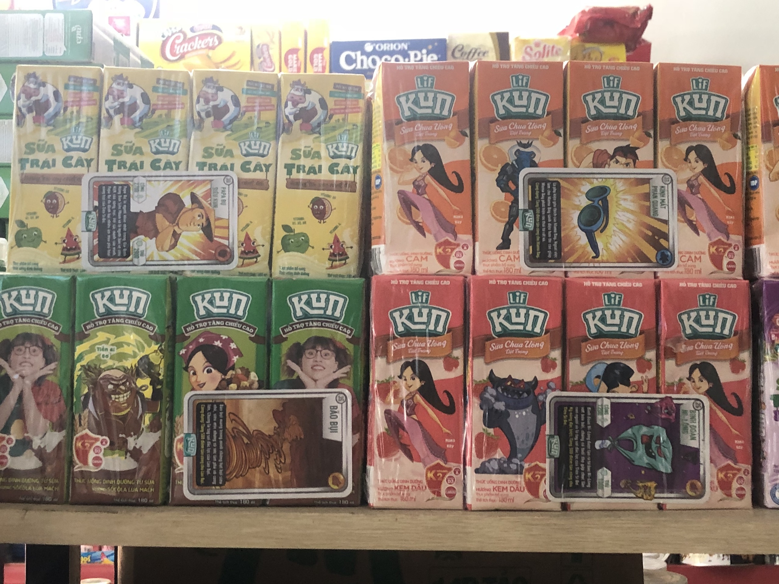 Thùng 48 hộp 180ml - Sữa chua uống Tiệt trùng Kun Love'in Farm mix đủ vị