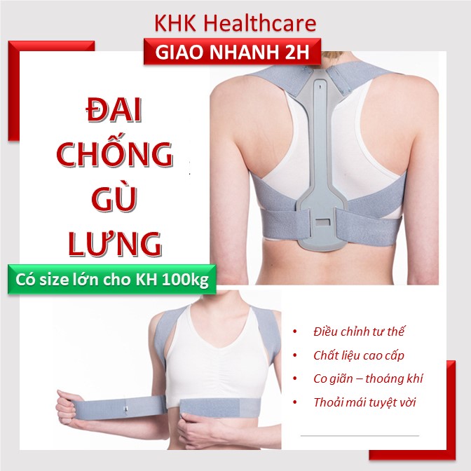 Đai chống gù lưng cao cấp SAMEPEAK với thanh trợ lực hỗ trợ cột sống hiệu quả