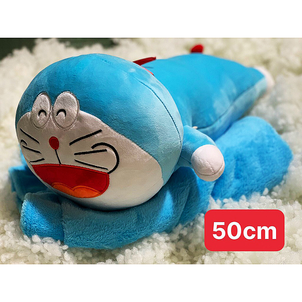 Gối Mền Văn Phòng 2in1 Hình Doremon Miệng Cười