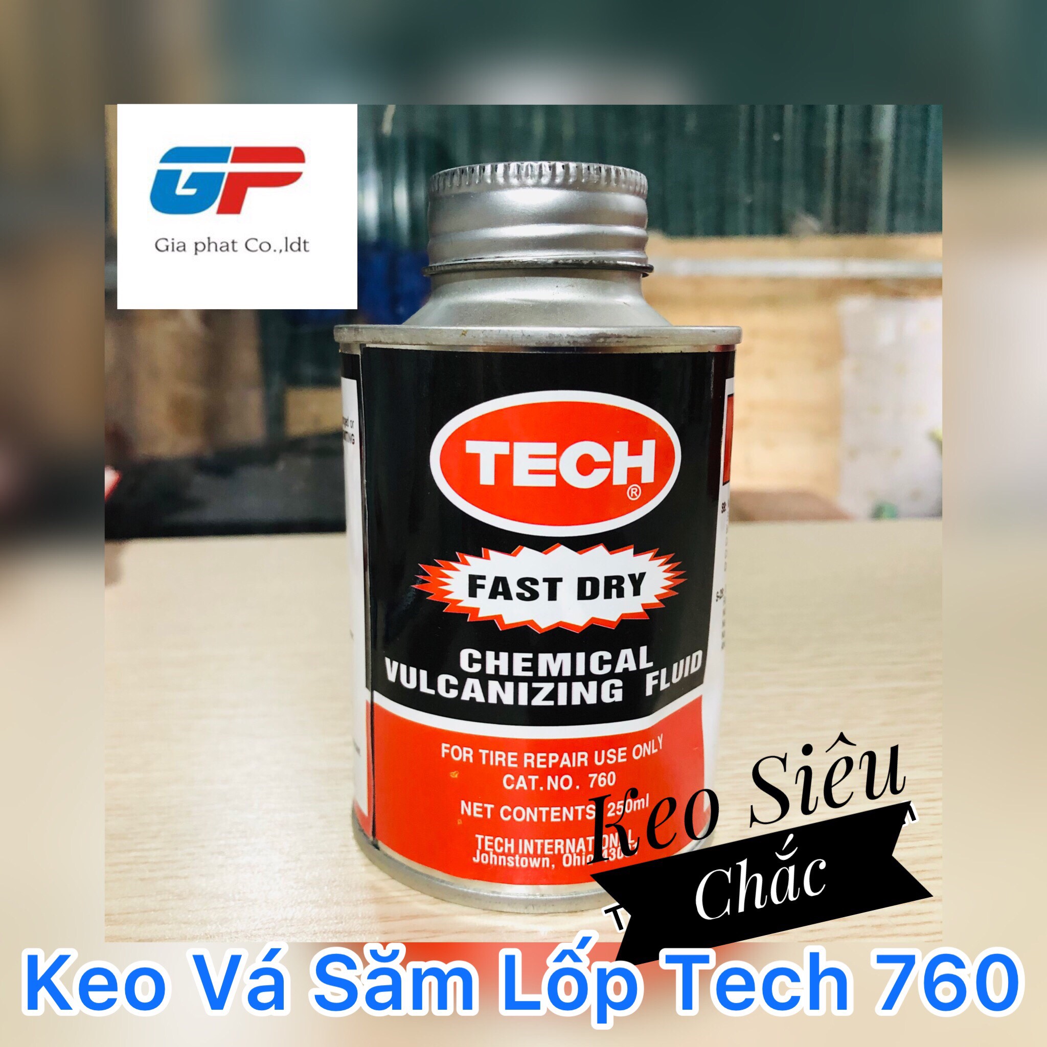 Keo vá săm lốp ô tô, xe máy tech 760 - dòng keo vá siêu dính, nhanh khô, độ bền cao, được nhiều người tin dùng