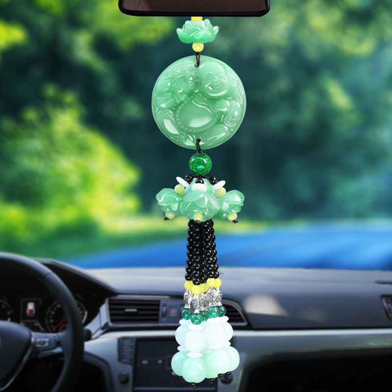 Khánh treo xe dây treo xe phong thủy, khánh ngọc treo xe, Phật Bà treo xe, tỳ hưu phong thủy treo xe ô tô, văn phòng