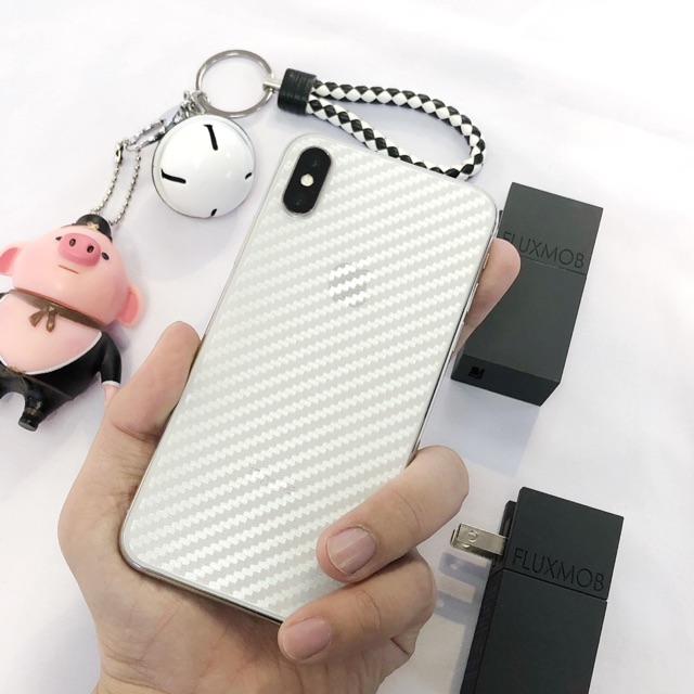 Dán cacbon cho iphone x / iphone xs max- dán lưng chống trầy cho ip x/ xs / xs max