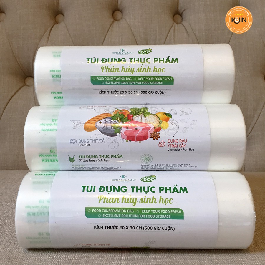 Túi đựng thực phẩm sinh học tự hủy GREEN ECO KT 20*30cm 500gram/cuộn