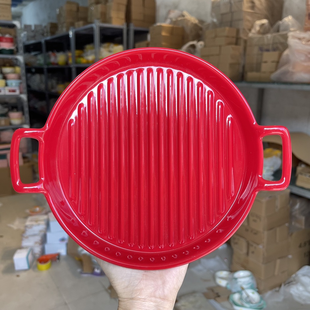 Set Bát Đĩa Chén Dĩa Sứ 🍓Màu Đỏ🍓 Bát Ăn Cơm, Tô Sứ Decor Dễ Thương