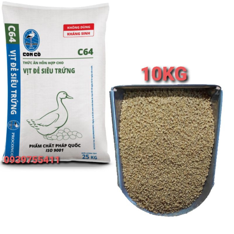 10kg cám cò c64 cho vịt đẻ thức ăn cho vịt đẻ cám cho gà đẻ cám cho gia cầm đẻ trứng