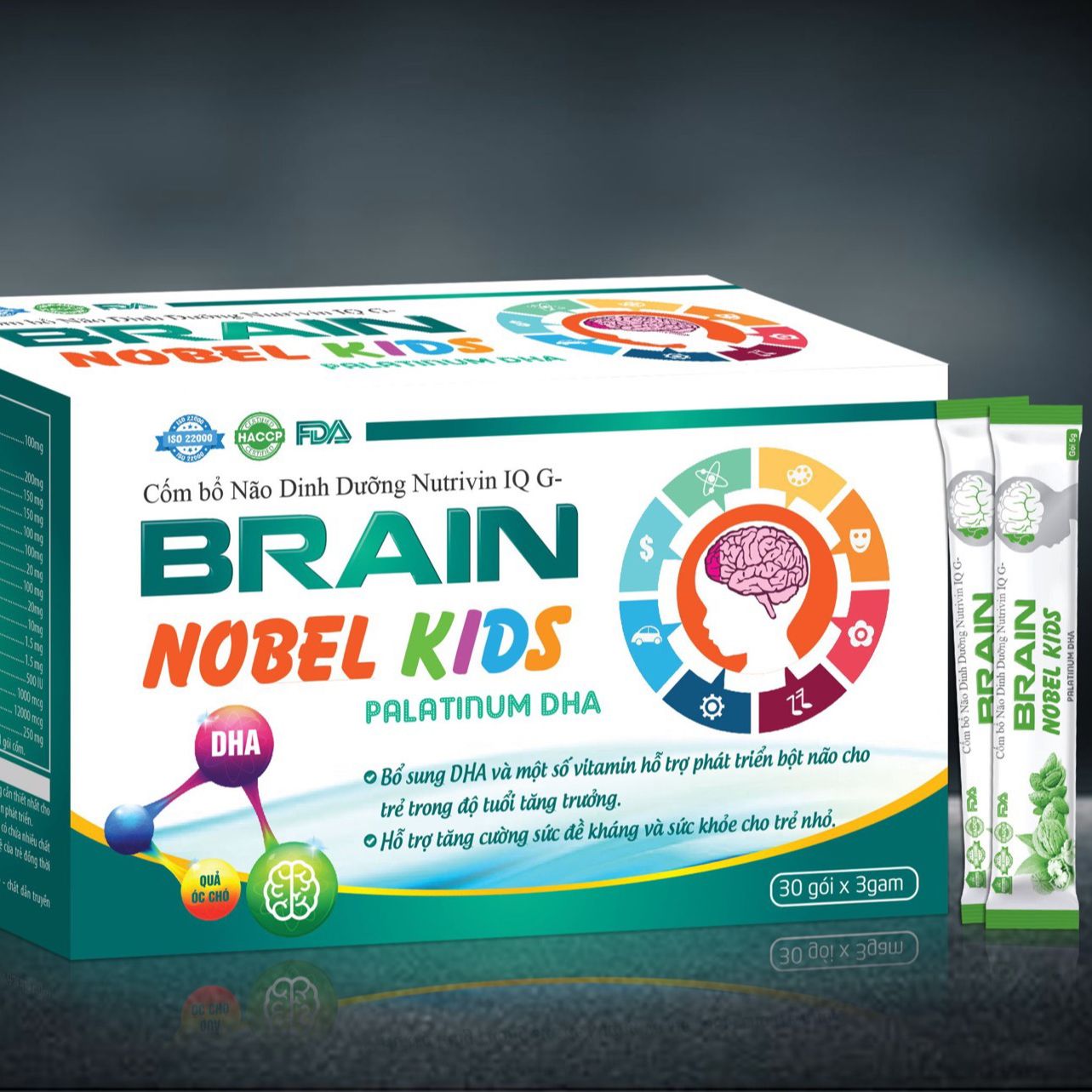 Cốm Bổ Não Dinh Dưỡng Brain Nobel Kids DHA Hỗ Trợ Phát Triển Não Bộ Và Thị Lực Tăng Cường Trí Tuệ  Tăng Khả Năng Ghi Nhớ Nâng Cao Hệ Miễn Dịch - Dược Phẩm Bách Lộc