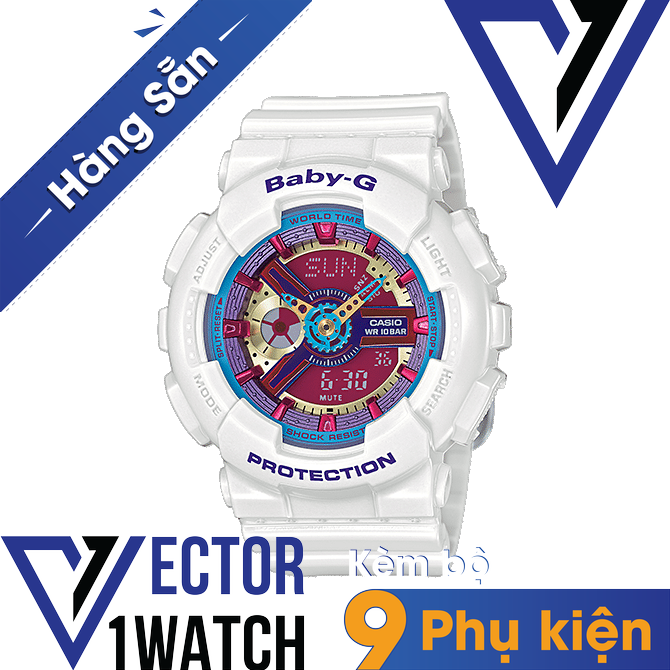 Đồng hồ thể thao nữ baby-g ba-112-7a full phụ kiện