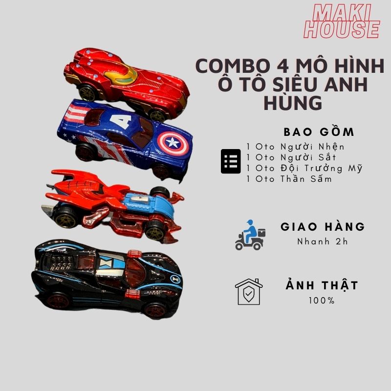 Đồ chơi cho bé đồ chơi mô hình ô tô siêu anh hùng.