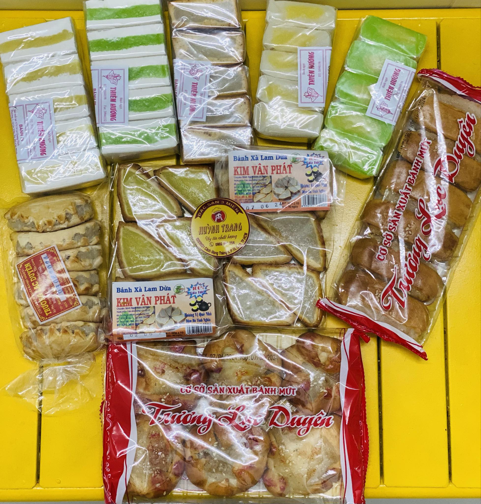 Bánh dừa xà lam bánh in bánh dẻo đậu xanh bánh quai vạc bánh dừa