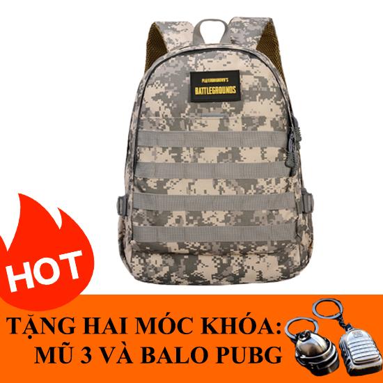 Balo 3 PUBG Size Nhỏ Dành Cho Học Sinh - Tặng HAI Móc Khóa Mũ 3 PUBG Và Balo PUBG