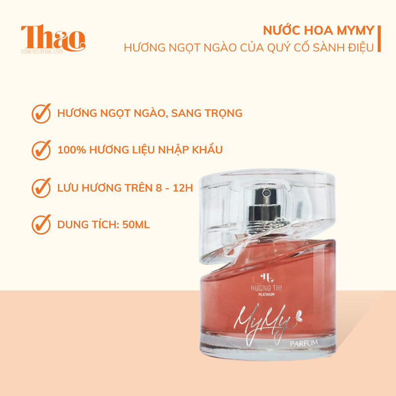 Nước hoa nữ hương thị mymy 50ml - lưu hương 8-12 tiếng, hương thơm thanh lịch, trẻ trung, quyến rũ