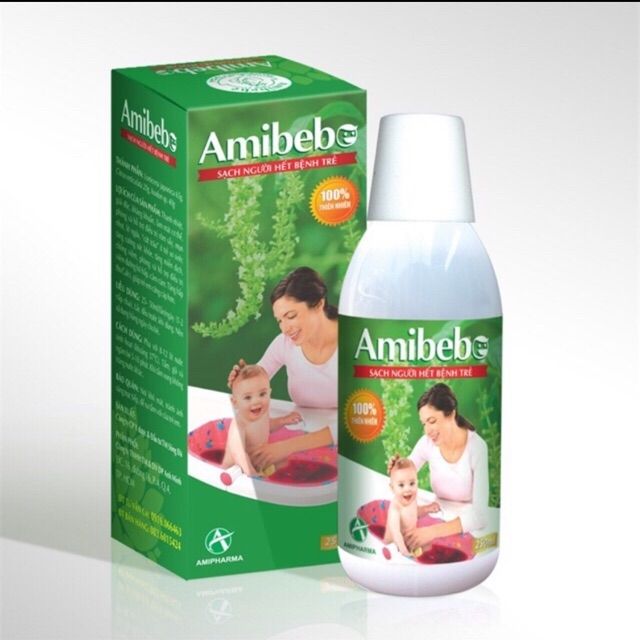 Amibebe nước tắm người dao rôm sảy cho bé 250ml